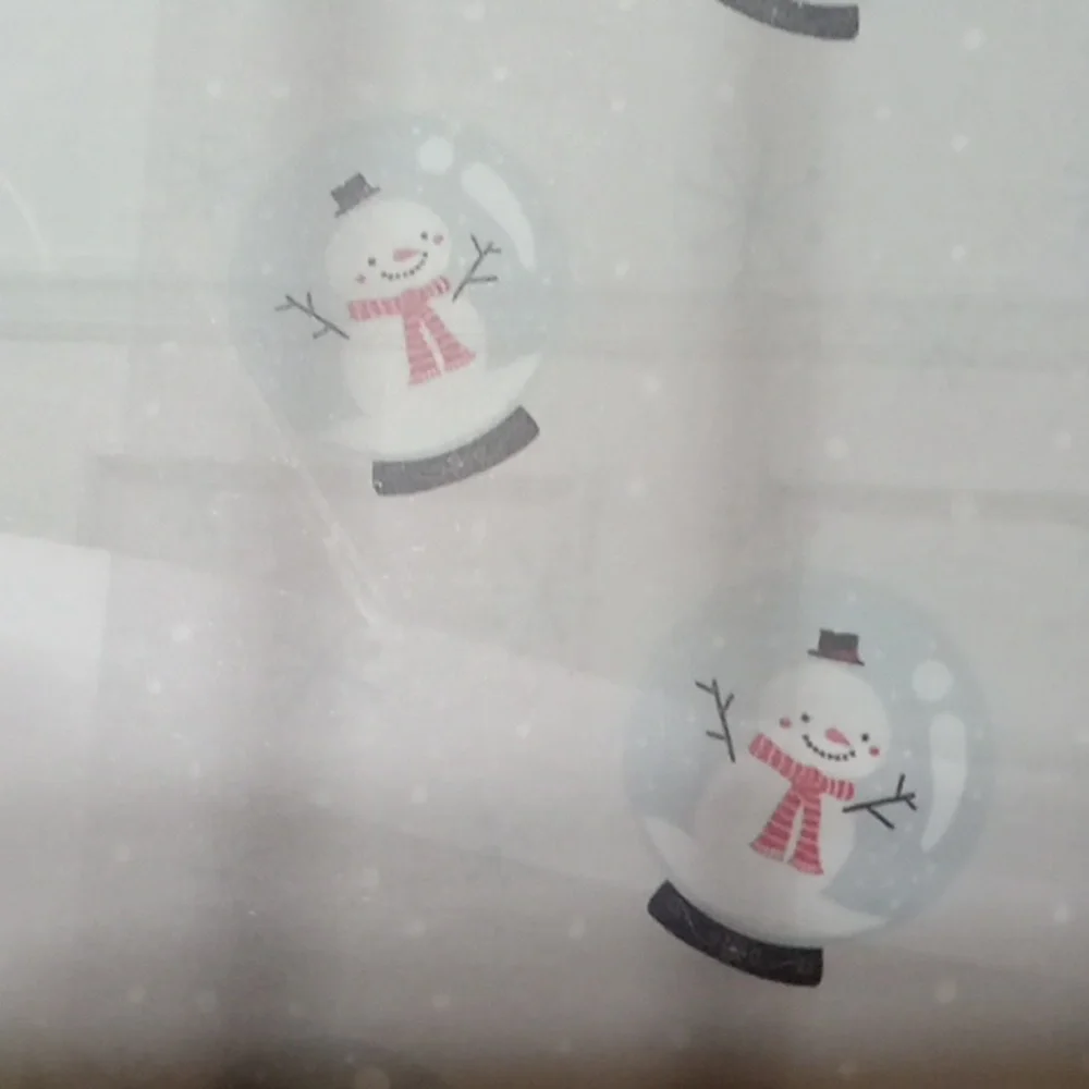 Christmas Snowman Shower Curtain New